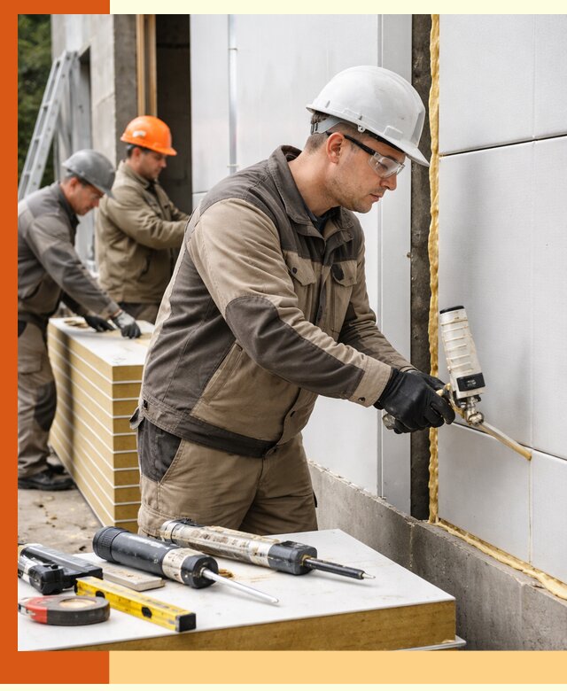 Утепление сэндвич-панелей пенополиуретаном в Сосновом Бору