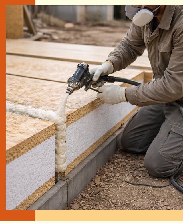 Утепление СИП-панелей пенополиуретаном (ППУ) в Сосновом Бору