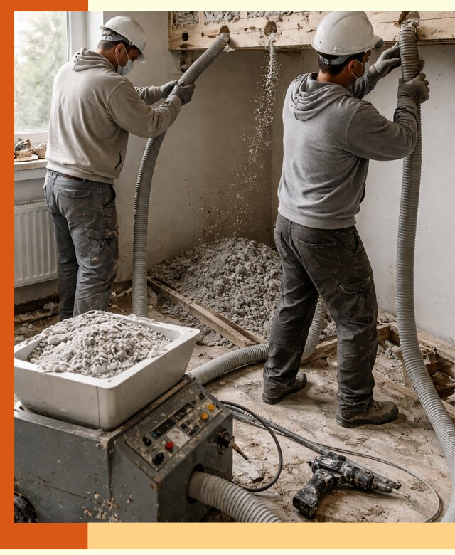 Заполнение пустот перекрытий пеной и наполнителями в Сосновом Бору