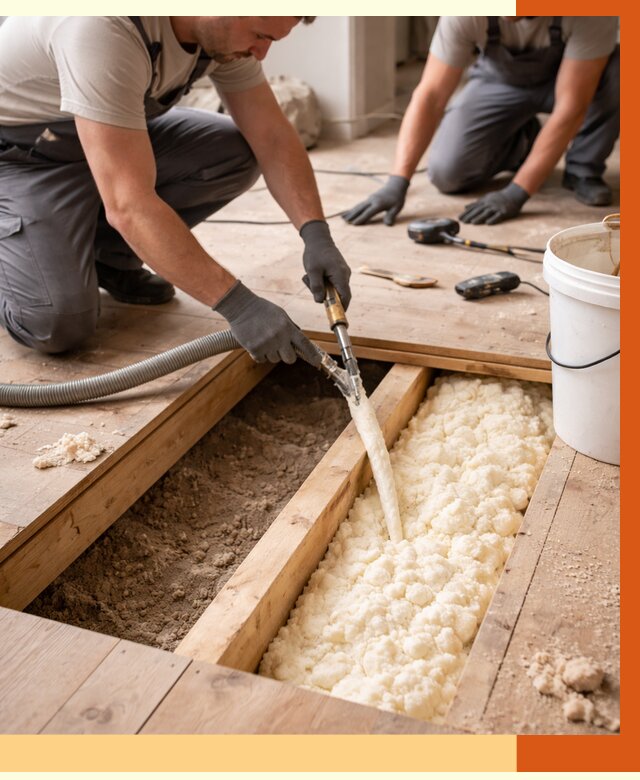 Заполнение пустот пола в Сосновом Бору от 2743 руб. — утепление пустот пола под ключ | ТепломастерСнб