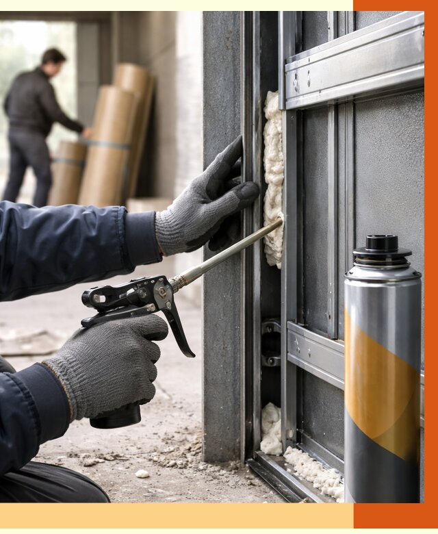 Заполнение пустот ворот в Сосновом Бору от 4571 руб. — заливка ППУ, утепление под ключ | ТепломастерСнб