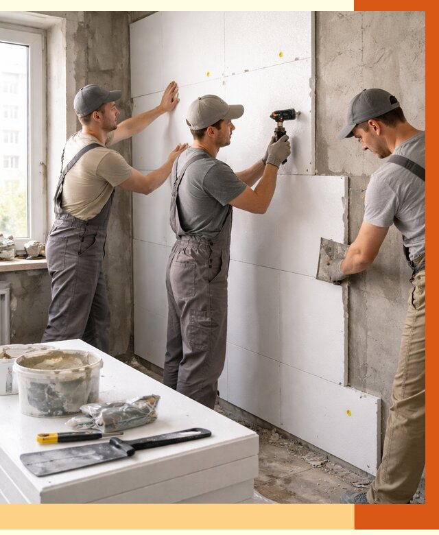 Утепление пенопластом домов и стен в Сосновом Бору от 1879 руб. — ТепломастерСнб