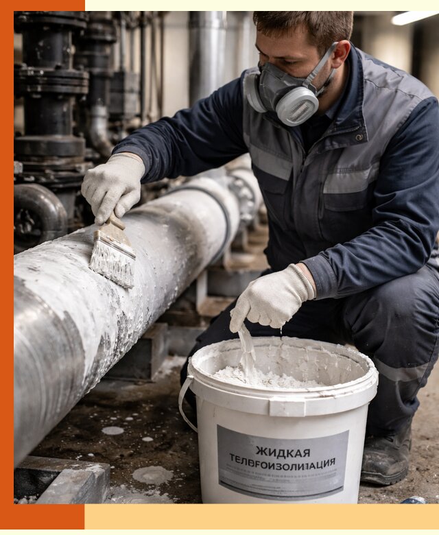 Утепление оборудования жидкой теплоизоляцией в Сосновом Бору