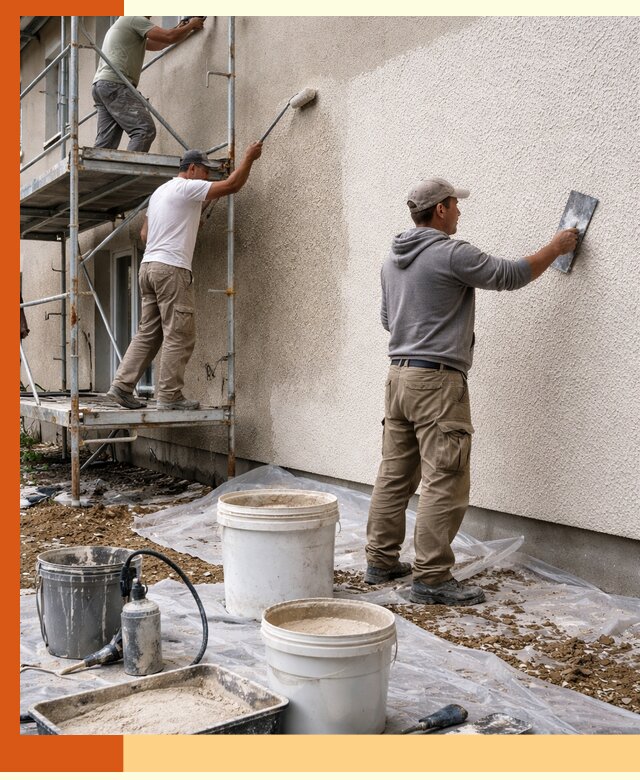 Утепление фасада жидкой пробкой в Сосновом Бору