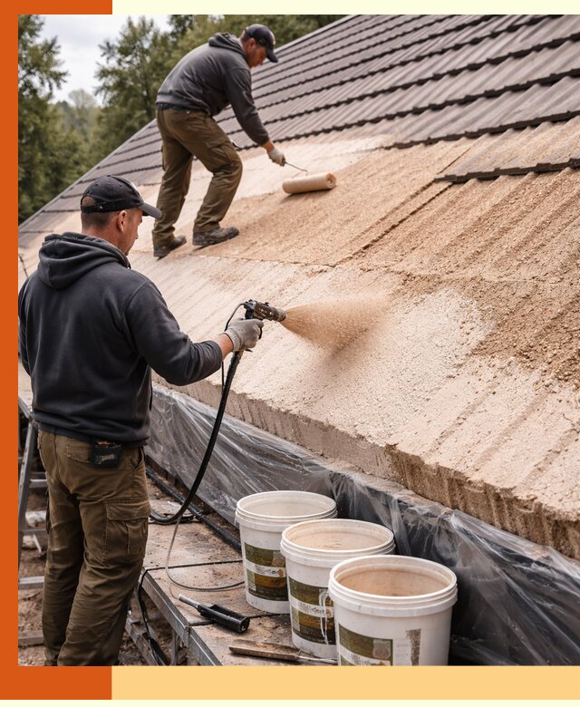 Утепление кровли жидкой пробкой в Сосновом Бору для домов и зданий