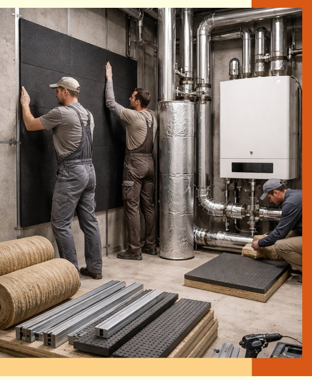 Шумоизоляция котельной в Сосновом Бору от 6603 руб. под ключ | Профессиональная звукоизоляция — ТепломастерСнб