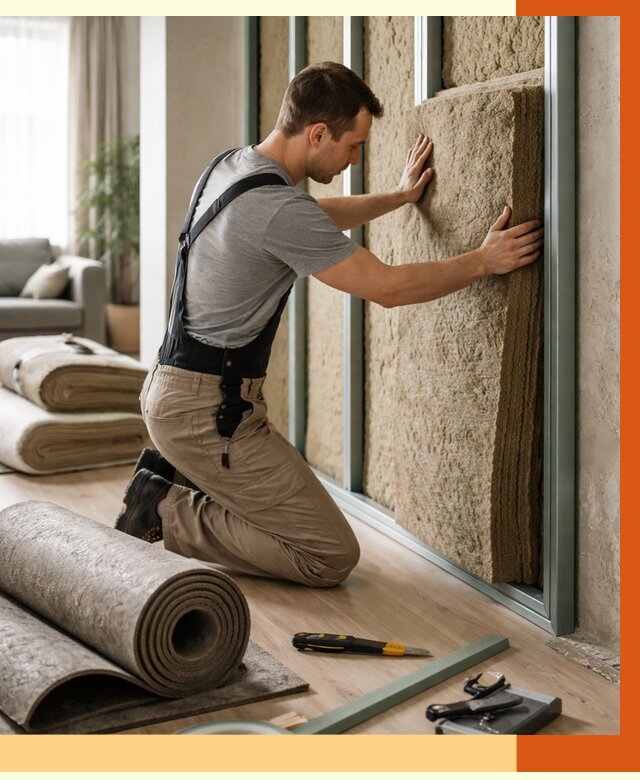 Шумоизоляция перегородок в Сосновом Бору от 1676 руб. за м2 — ТепломастерСнб