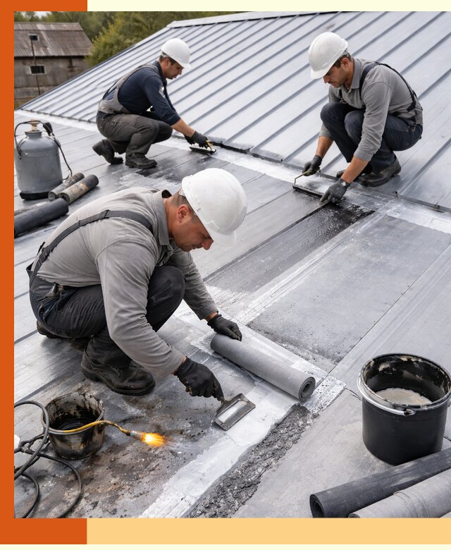 Гидроизоляция металлической кровли с гарантией в Сосновом Бору