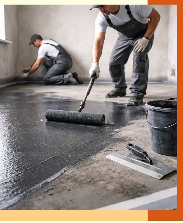 Профессиональная гидроизоляция пола в Сосновом Бору от 8634 руб. под ключ | ТепломастерСнб