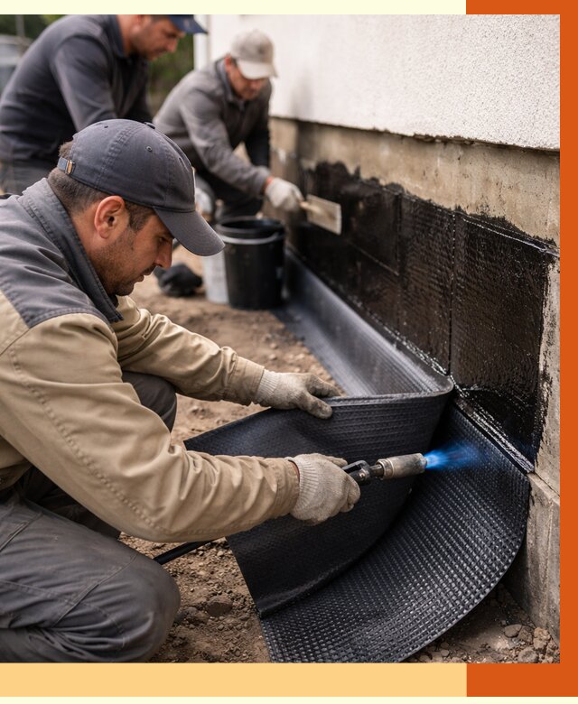 Гидроизоляция цоколя и отмостки в Сосновом Бору от 8634 руб. — ТепломастерСнб