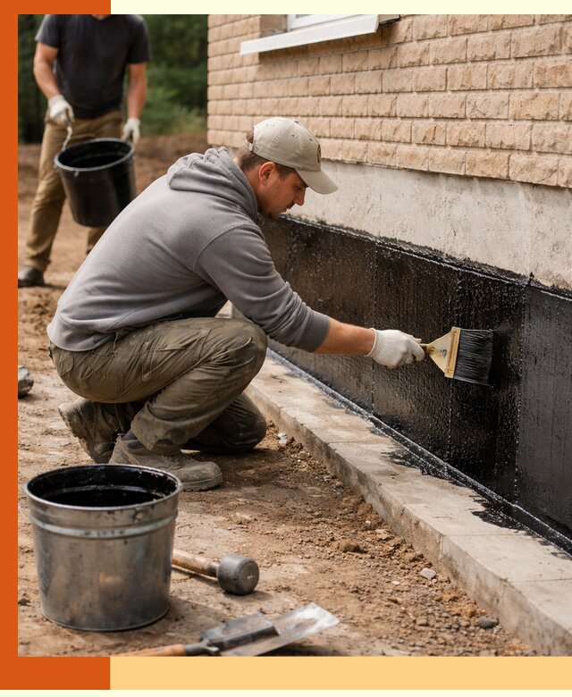 Гидроизоляция цоколя домов и зданий в Сосновом Бору эффективными методами
