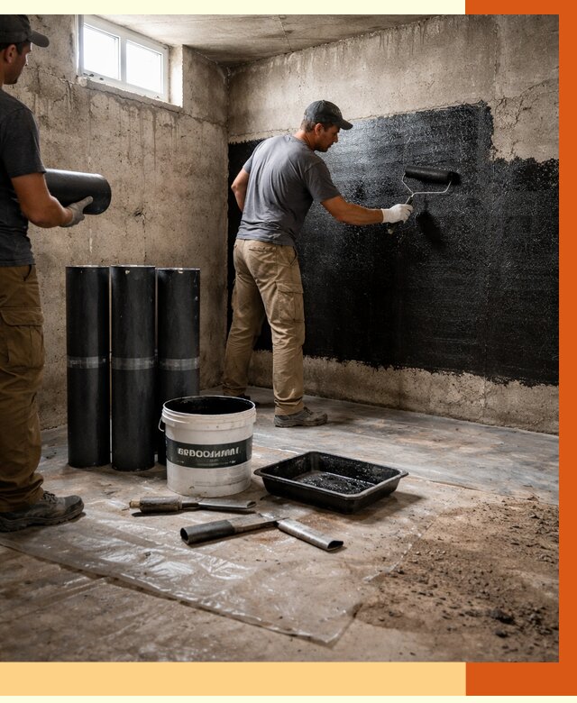 Гидроизоляция подвала в Сосновом Бору от 3555 руб. под ключ | Профессионально — ТепломастерСнб