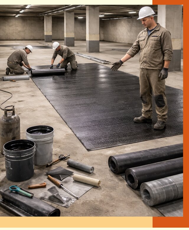 Гидроизоляция паркинга в Сосновом Бору от 1219 руб/м² — профессиональная защита | ТепломастерСнб
