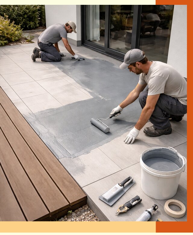 Гидроизоляция террасы в Сосновом Бору под ключ от 7619 руб./м² | ТепломастерСнб