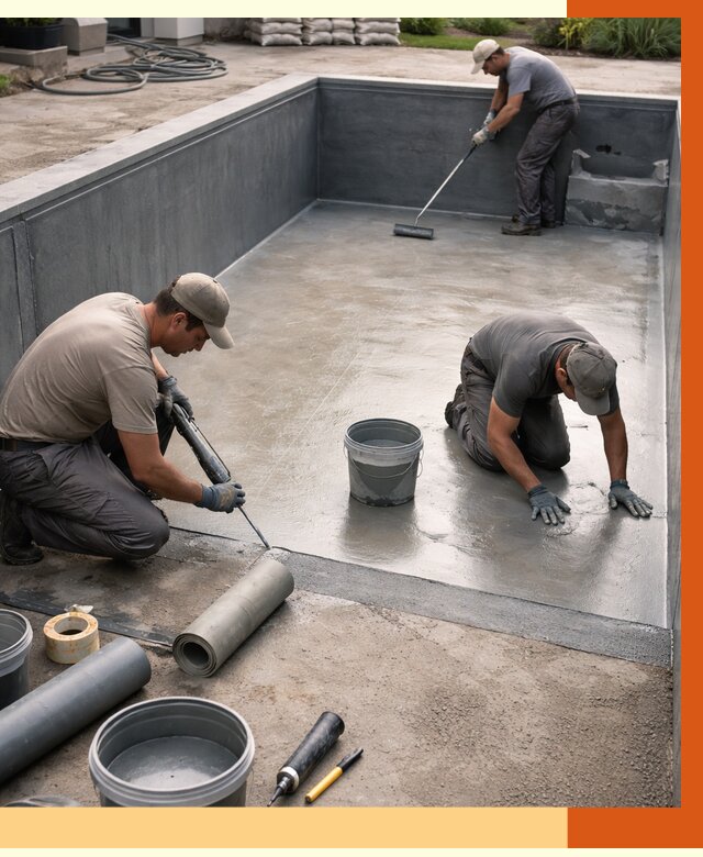 Профессиональная гидроизоляция бассейна в Сосновом Бору от 6603 руб. за м2 | ТепломастерСнб