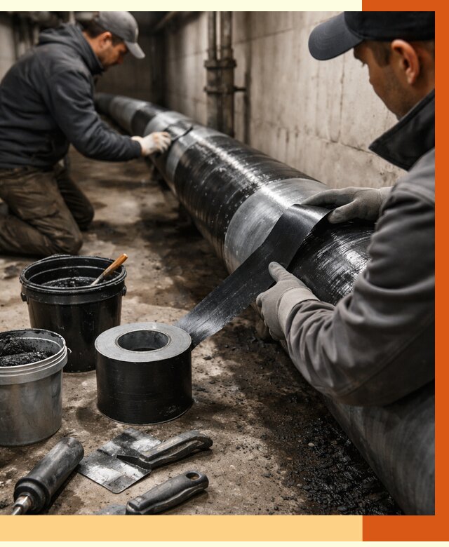 Гидроизоляция труб в Сосновом Бору от 2540 руб. — профессиональная герметизация | ТепломастерСнб