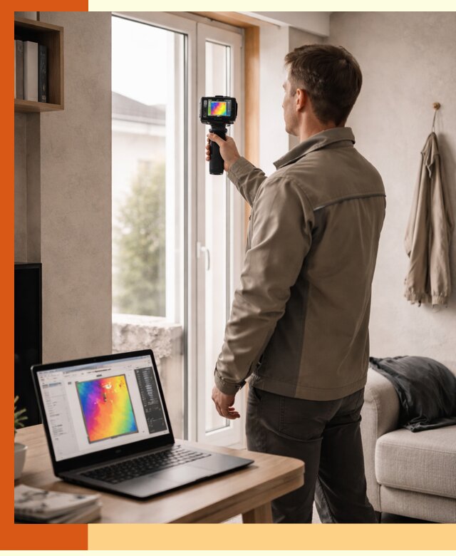 Тепловизионное обследование квартиры в Сосновом Бору для поиска утечек тепла