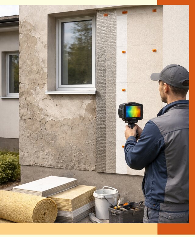 Тепловизионное обследование фасада в Сосновом Бору от 4571 руб. под ключ | ТепломастерСнб