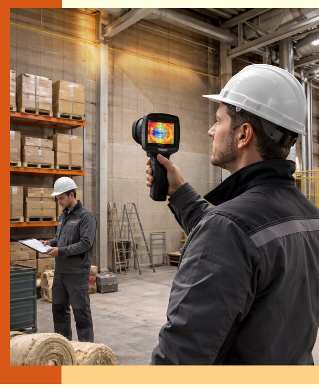 Тепловизионное обследование склада и выявление утечек в Сосновом Бору