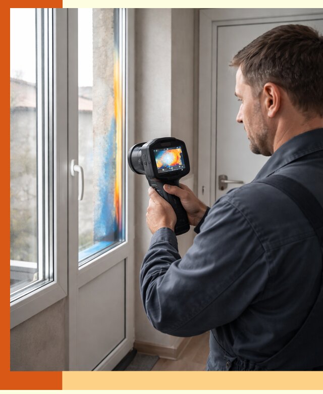 Тепловизионное обследование окон и дверей в Сосновом Бору