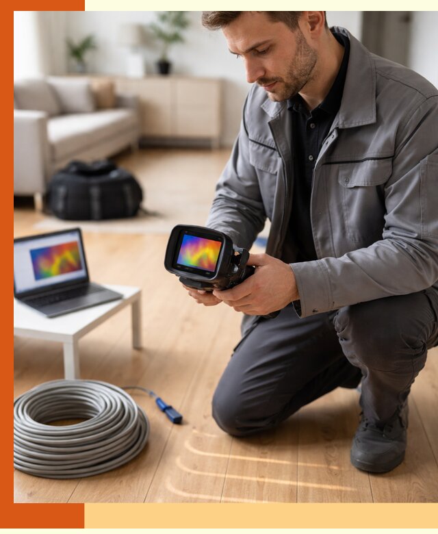 Тепловизионное обследование тёплого пола в Сосновом Бору для точной диагностики