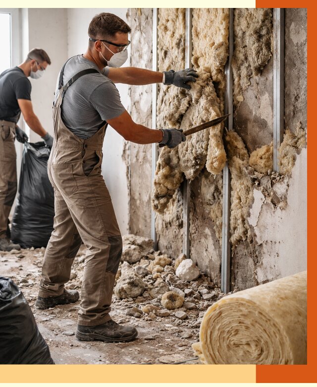 Демонтаж старого утеплителя в Сосновом Бору от 3555 руб. — работы под ключ | ТепломастерСнб