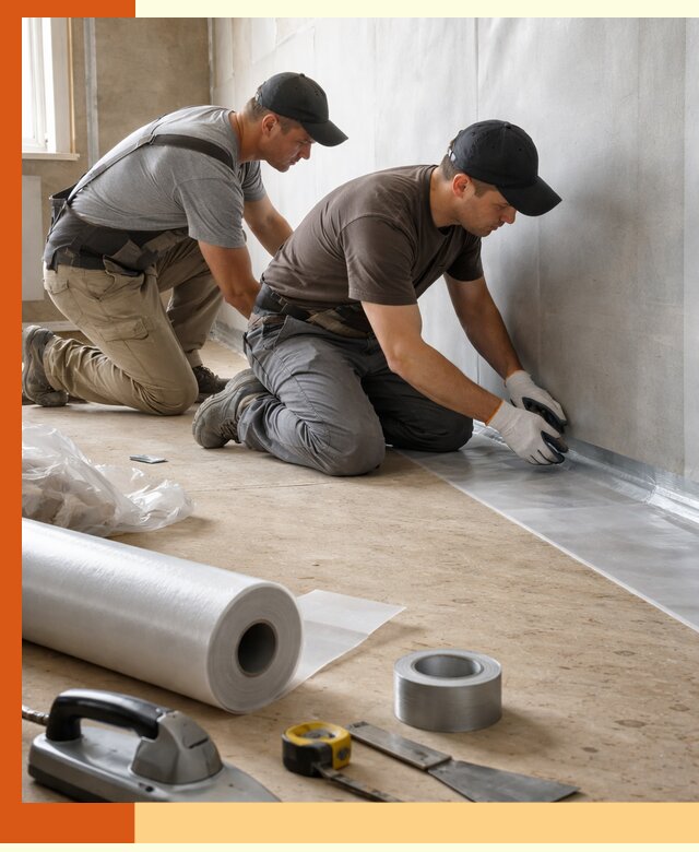 Монтаж пароизоляции для дома и помещений в Сосновом Бору