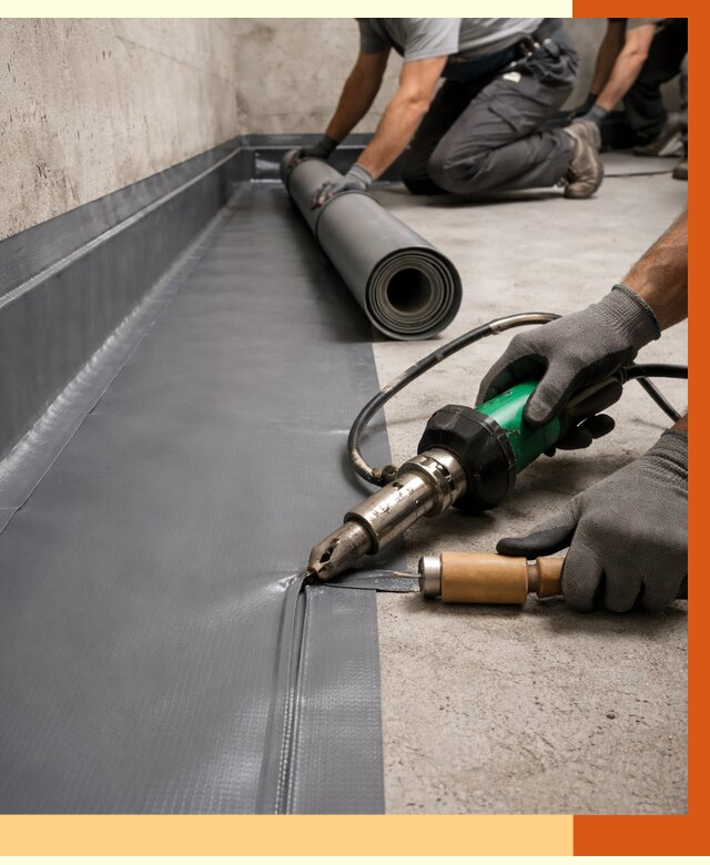 Монтаж гидроизоляционной мембраны в Сосновом Бору от 1011 руб/м2 | ТепломастерСнб