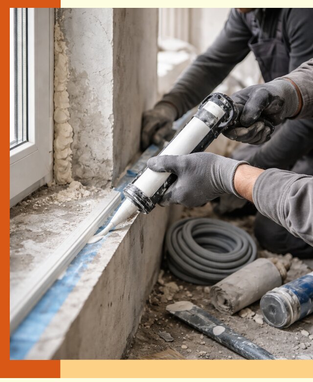 Герметизация стыков и примыканий зданий в Сосновом Бору