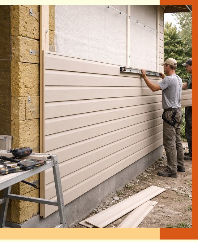 Монтаж сайдинга после утепления в Сосновом Бору от 1879 руб. — обшивка и облицовка | ТепломастерСнб