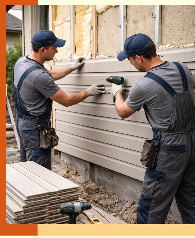 Монтаж сайдинга после утепления в Сосновом Бору качественно и надежно